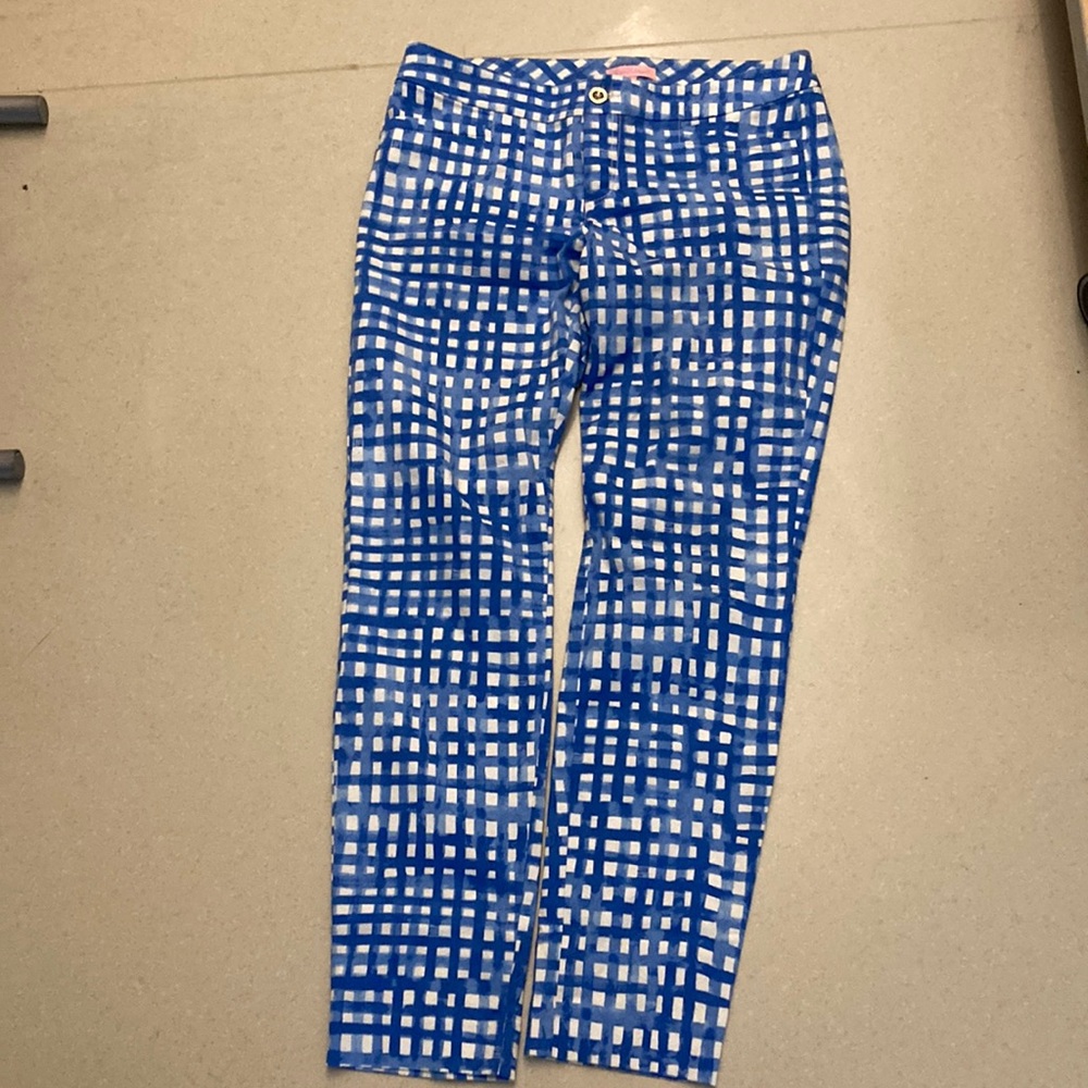 Lily Pulitzer Gingham pants, size 4